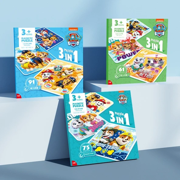 PAW Patrol Magnetik Bulmaca Seti - Wang Wang Takımı 20+25+30 Parça İkinci Sipariş - 4