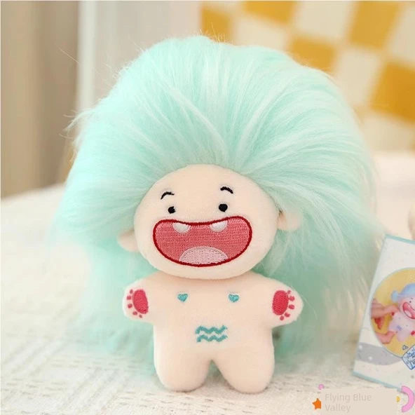 10cm Sevimli Burç Pamuklu Bebek Kolye - Koç - 8