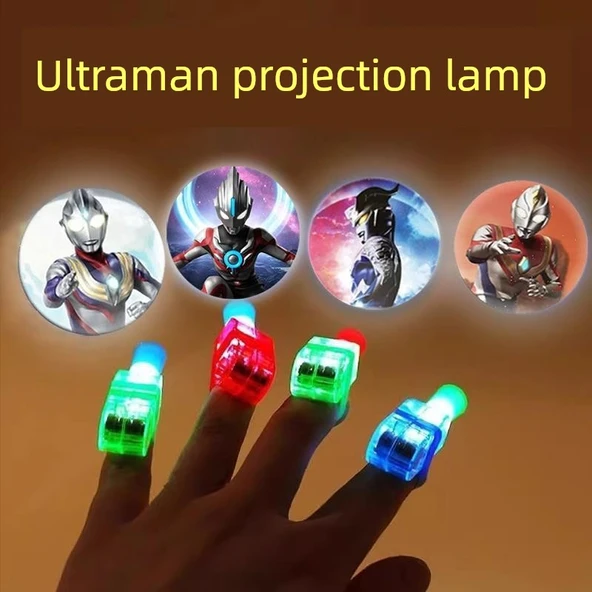 Ultraman Parmak Projeksiyon Lambası Oyuncak - On Al On Bedava - Çizgi Film 10 + Ultraman 10 - 2