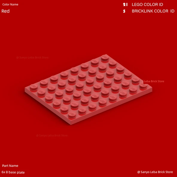 Lego Parçaları 3036 6x8 Temel Plaka - Mavi - 2