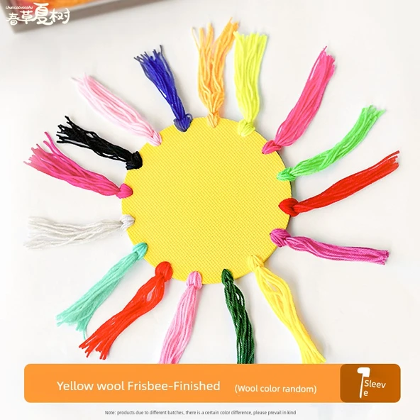Sarı Yün Frisbee Tam Ürün - 1 Set