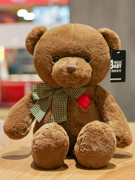 Yumuşak Ayı Peluş Oyuncak - Kahverengi - 50cm - Doğum Günü Hediyesi - 3