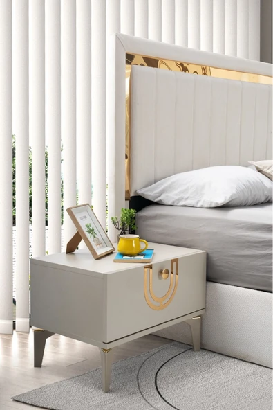 AKA HOME Sultan Yatak Odası %100 MDF (Yatak Baza & Başlık Dahil Tam Set) - 4