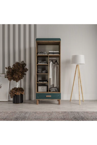 AKA HOME Cemre 2 Kapaklı Mdf Çekmeceli Gardırop - 3