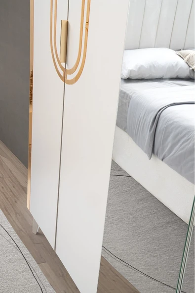 AKA HOME Sultan Yatak Odası %100 MDF (Yatak Baza & Başlık Dahil Tam Set) - 3