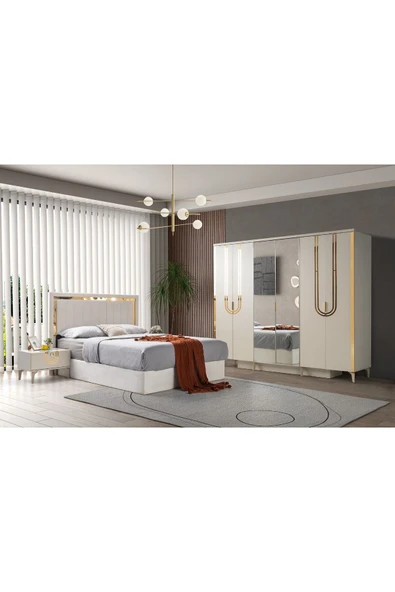 AKA HOME Sultan Yatak Odası %100 MDF (Yatak Baza & Başlık Dahil Tam Set)