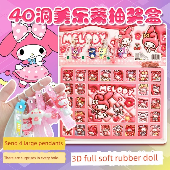 Nezha Kız Oyuncak Bebek - 40 Delik 3D Tam Yumuşak Yapıştırıcı [Melodi 4 Büyük Kolye]