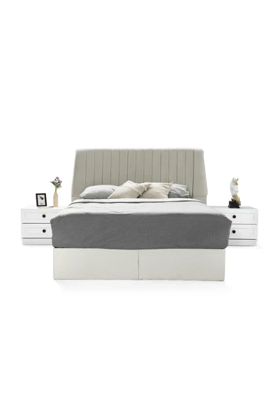 AKA HOME Life Yatak Odası %100 MDF (Yatak Baza & Başlık Dahil Tam Set) - 3