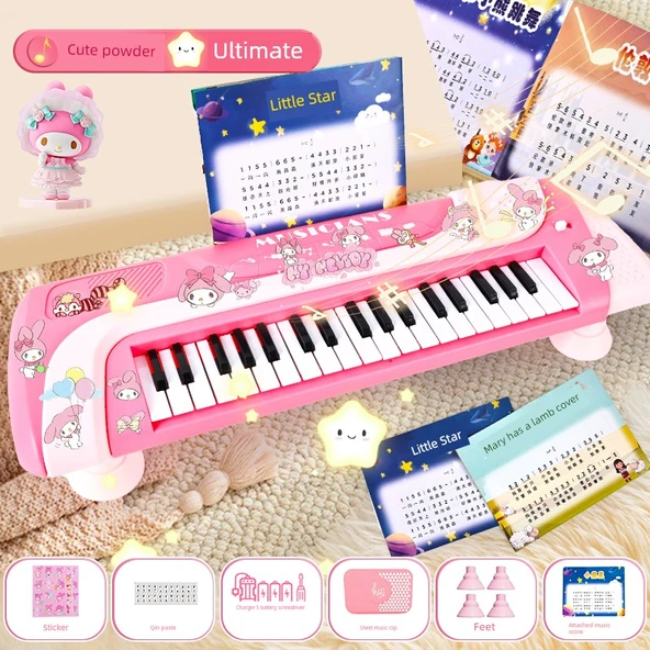 Çocuklar için 25 Tuşlu Elektronik Piyano Oyuncağı - Şarjlı Sürüm-Ultimate Melody