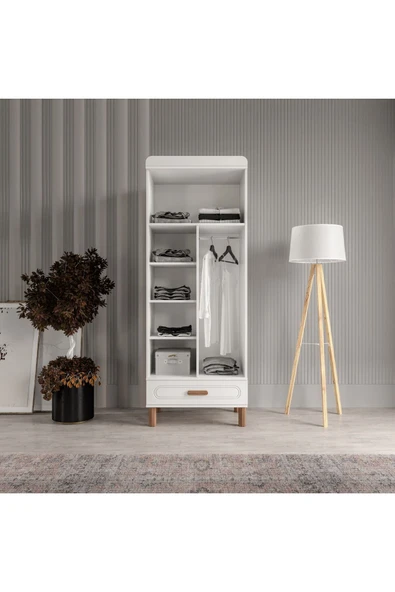 AKA HOME Cemre 2 Kapaklı Mdf Çekmeceli Gardırop - 3