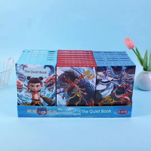 Nezha AO C Kesim Olmadan Sessiz Kitap - Katlanabilir sessiz kitap kutulu [24 kutu içerir]