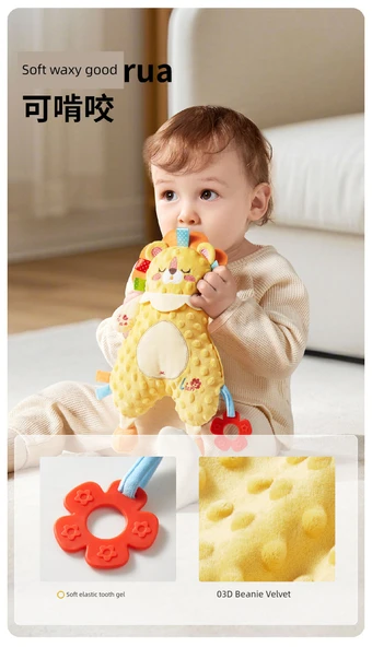 Bebek Rahatlatıcı Havlu Oyuncak - Aslan ve Dinozor 2'li Paket - 10