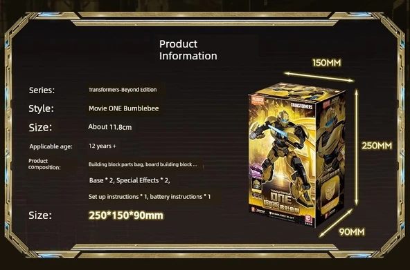 Transformers Megatron Yapı Blokları - Gözler ve Göğüs Parlıyor - Zemin - Zengin Detaylar - Silahlar ve Diğer Aksesuarlar - 9