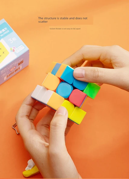 2 Paket Tek Renk Üçüncü Sıra ve Klasik Dördüncü Sıra Rubik Küpü - 12