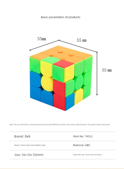 2 Paket Tek Renk İkinci ve Üçüncü Sıra Rubik Küpü - 11