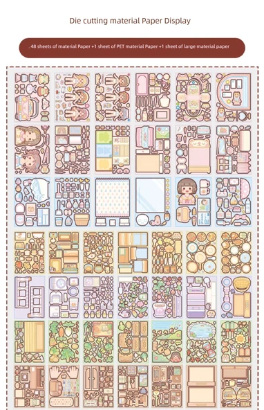 Çocuklar için Sessiz Kitap DIY Çıkartma Seti - Xiao Ma Shu Sessiz Kitap - Jiangnan Seyahatleri - 12