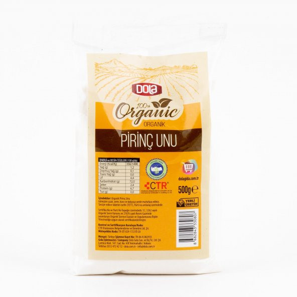 Dola Organik Pirinç Unu 500 gr