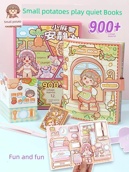 Çocuklar için Sessiz Kitap DIY Çıkartma Seti - Xiao Ma Shu Sessiz Kitap - Jiangnan Seyahatleri - 2
