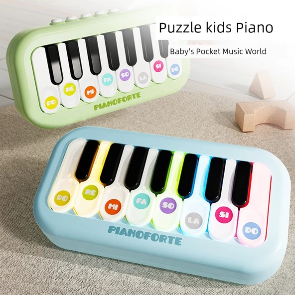 Çocuklar için Çok Fonksiyonlu Cep Piyanosu - Sevimli Dinozor Organ - 2