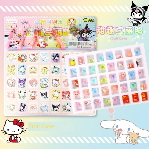 Işıklı Kutu Müzik Kız Bebek - 40 Delik Sanrio Müzik - Büyük Kolye