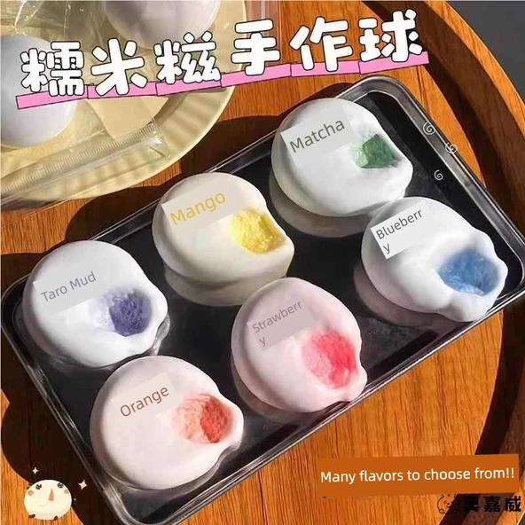 Soğuk Kapatma Yapışkan Pirinç Hamuru Sıkma Oyuncağı - Çilek, Yaban Mersini, Mango, Matcha, Portakal - Resim 2