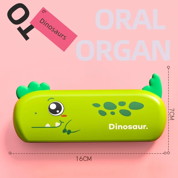 Çocuklar için Çok Fonksiyonlu Cep Piyanosu - Sevimli Dinozor Organ