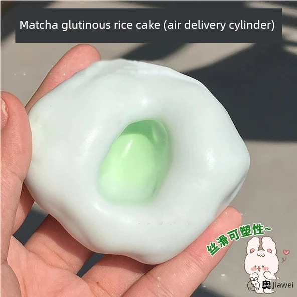 Soğuk Kapatma Yapışkan Pirinç Hamuru Sıkma Oyuncağı - Matcha