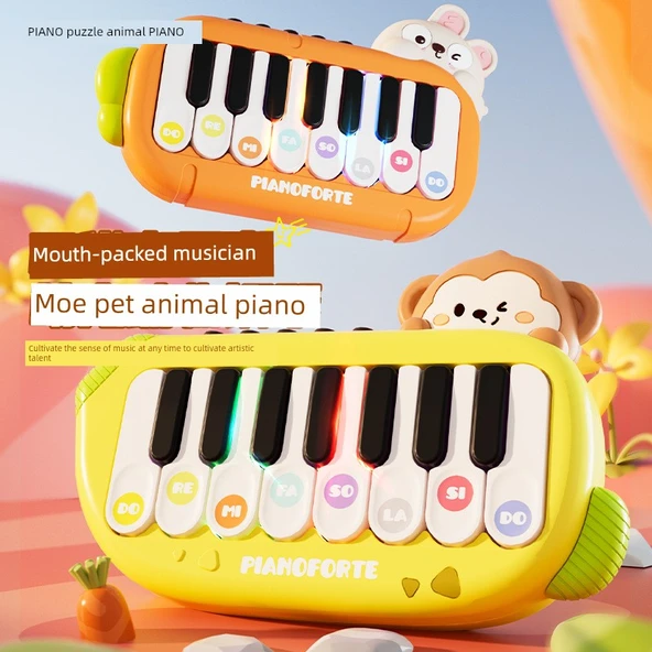 Çocuklar için Çok Fonksiyonlu Cep Piyanosu - Sevimli Balina Organ - 3
