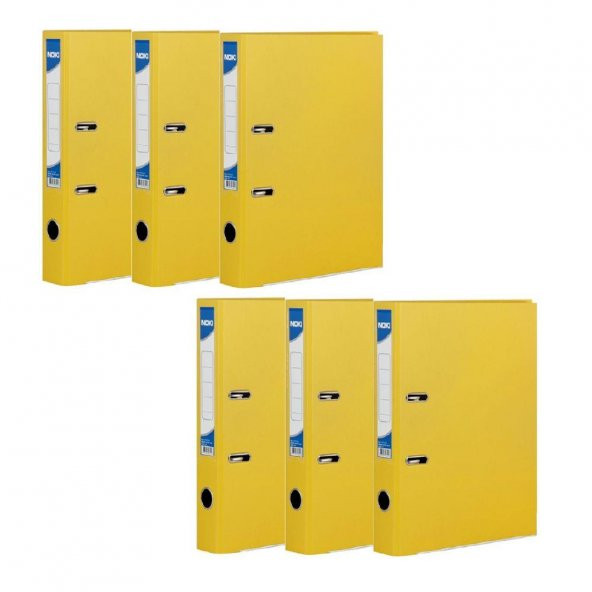 Büro Klasör Sarı Dar Noki Sarı Büro Klasörü Halkalı 6 Adet ürün görseli