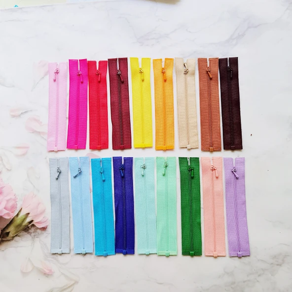 Bebek Kıyafetleri Mini Fermuar - Pembe - 7cm - 3
