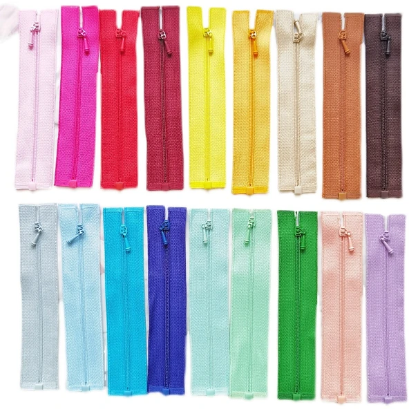 Bebek Kıyafetleri Mini Fermuar - Beyaz - 10cm - 12