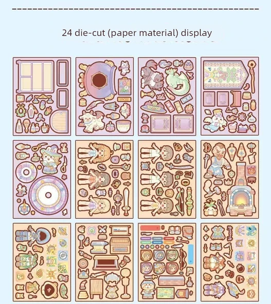 DIY Sessiz Kitap Çıkartma Seti - Tembel Hafta Sonu - 11