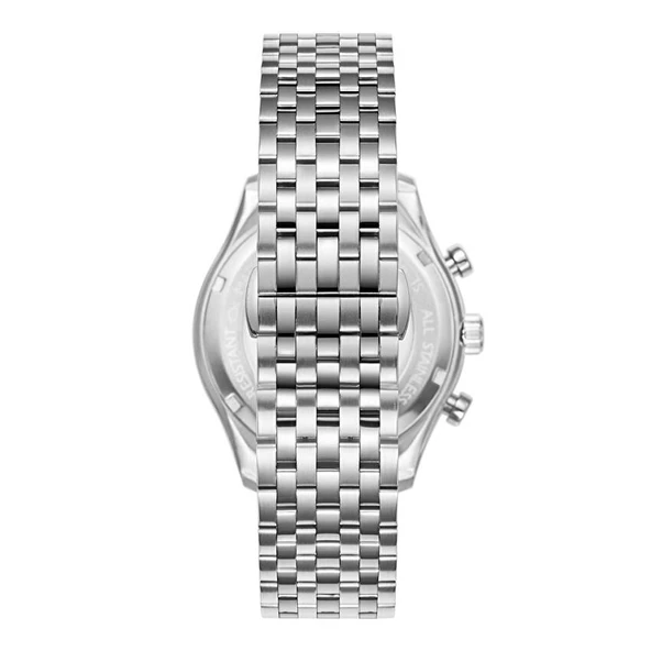 Slazenger SL.09.2487.2.02 Quartz Çelik Gri Siyah Kadran 41 mm Erkek Kol Saati - 4