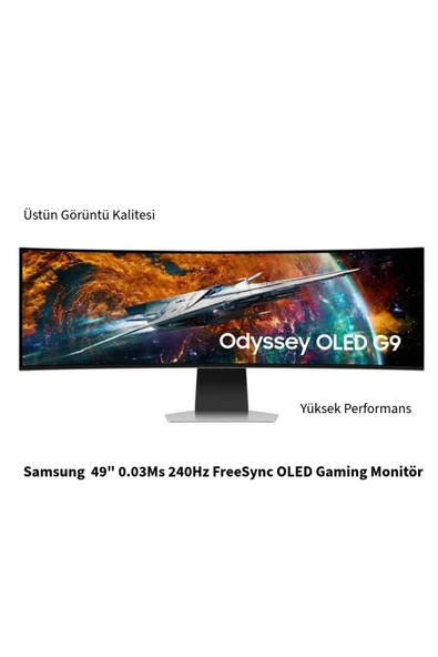 Samsung Odyssey G9 49" 0.03 ms OLED Dual QHD Curved 240 Hz Oyuncu Monitörü - 2