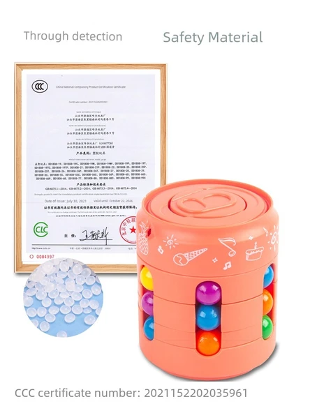Sihirli Fasulye Parmak Dönme Gyro Rubik Küp Bulmaca Oyuncak - Rubik Küp Fasulye İki Kombinasyon 7 - 5