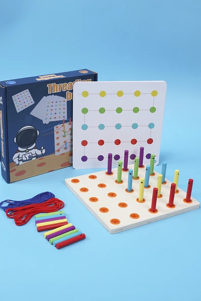 Montessori İğneleme Tahtası - Ahşap - Eğitici Oyuncak