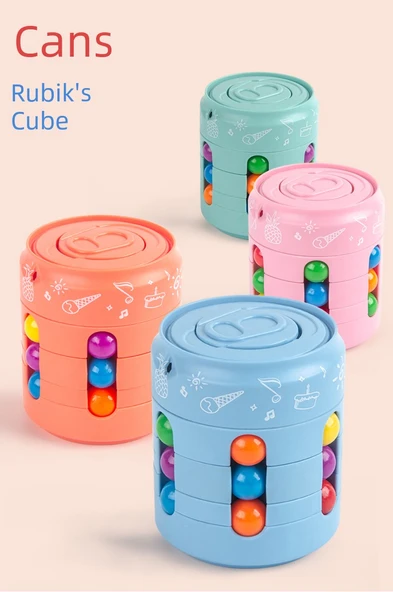 Sihirli Fasulye Parmak Dönme Gyro Rubik Küp Bulmaca Oyuncak - Rubik Küp Fasulye İki Kombinasyon 7 - 8