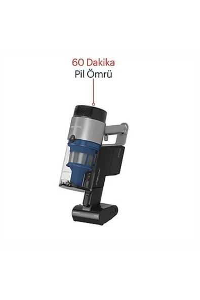Grundig Ultra Pro Kablosuz Şarjlı Dikey Süpürge Siyah Gümüş - 7