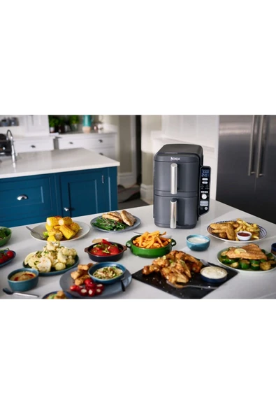 NINJA Air Fryer Çift Hazneli Xl 9.5l Shark Ninja - Double Fritöz - 4
