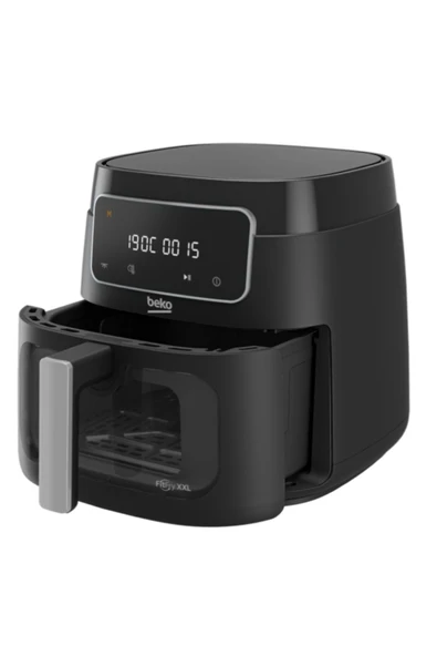 Beko Airfryer Yağsız Fritöz, 7.6 lt 1750 W Cam Sepet, 9 Otomatik Program Led Ekran, Siyah - 4