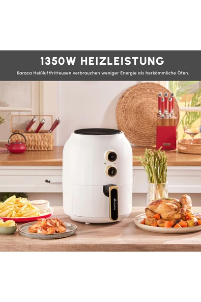 Karaca Multifry Heißluftfriteuse, Hava fritözü, Einfache Reiningung, Energiesparend, fritözler - 6