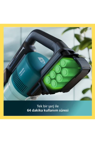 Philips PowerCyclone 11  Islak/Kuru Sarjlı Süpürge Led Başlıklı Yeşil - 6