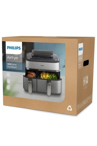 Philips NA555/00 5000 Serisi Çift Hazneli Airfryer YENİ - 8