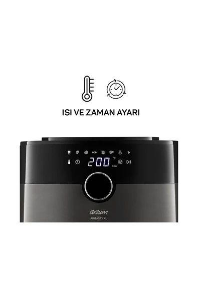 Arzum 6 Litre Kapasiteli XL Fryer Sıcak Hava Fritözü Bakır 1750 W Porselen Kupa Bardak Hediyeli - 7
