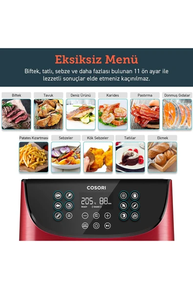 COSORI Airfryer, 1700W Max XXL 5,5 L Dijital Dokunmatik Hava Fritözleri - 6