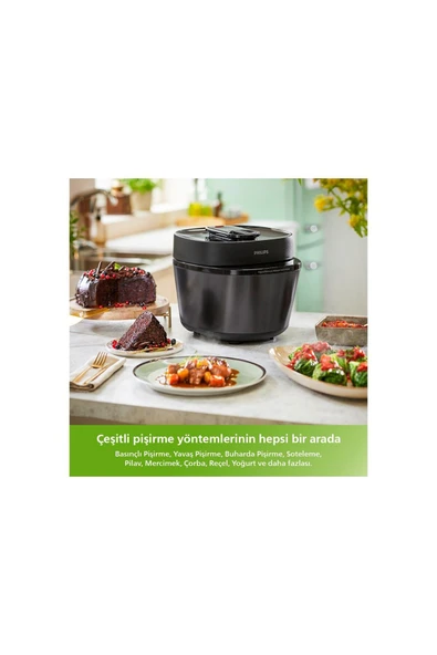 Philips Dijital Ekran , Yeni Nesil Elektrikli Akıllı Düdüklü Tencere, 5L Kapasite, HD2151 , 1000 W - 6