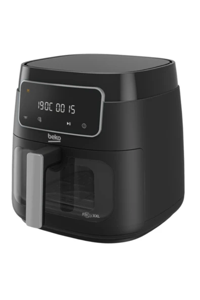 Beko Airfryer Yağsız Fritöz, 7.6 lt 1750 W Cam Sepet, 9 Otomatik Program Led Ekran, Siyah - 3