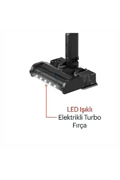 Grundig Ultra Pro Kablosuz Şarjlı Dikey Süpürge Siyah Gümüş - 6