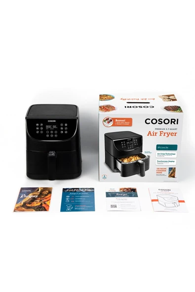 COSORI Pro 5.5 L Hazır Programlı 1500w Dokunmatik Panelli Yağsız Airfryer Fritöz - Siyah - 6
