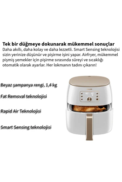 Philips Premium XXL Yağsız Fritöz Beyaz - 7